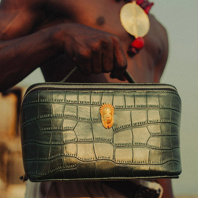 Croc Print Clutch