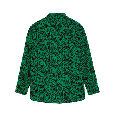 Henley Green Leopard Shirt