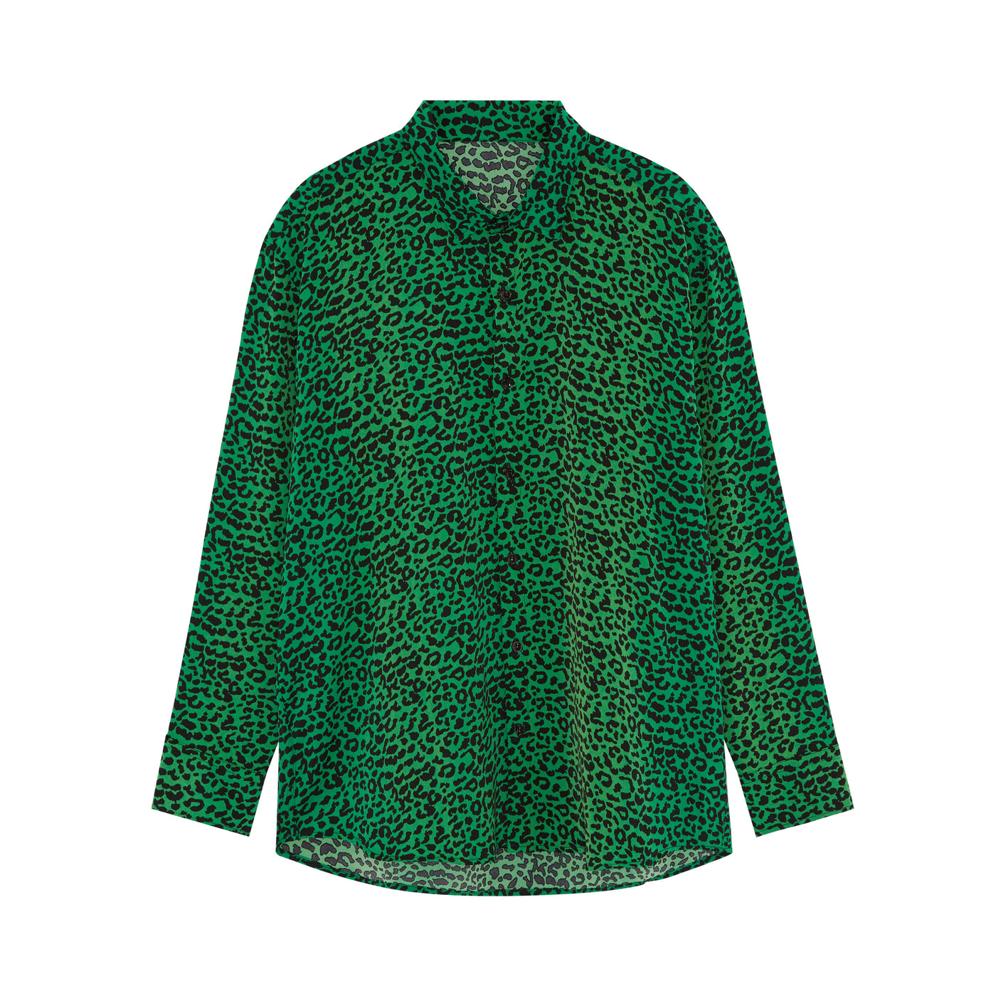 Henley Green Leopard Shirt