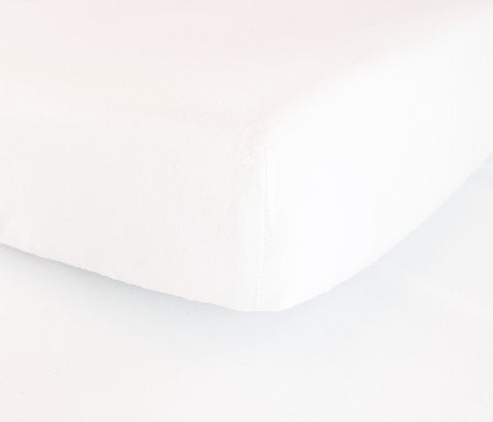White Fitted Cot Bed Sheet
