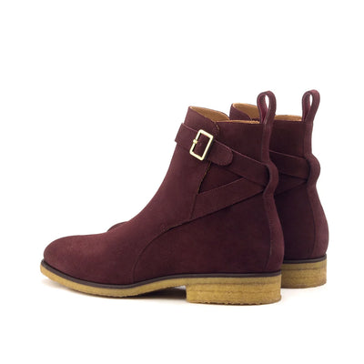 Oxblood Suede Jodhpur Boots