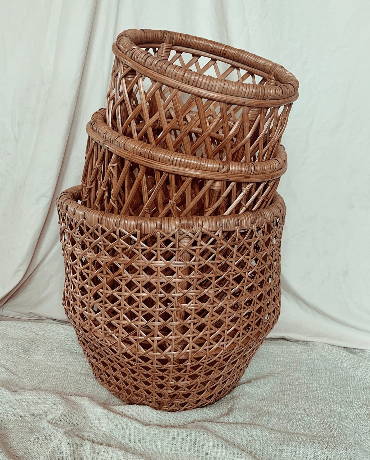 June Natural Rattan Basket