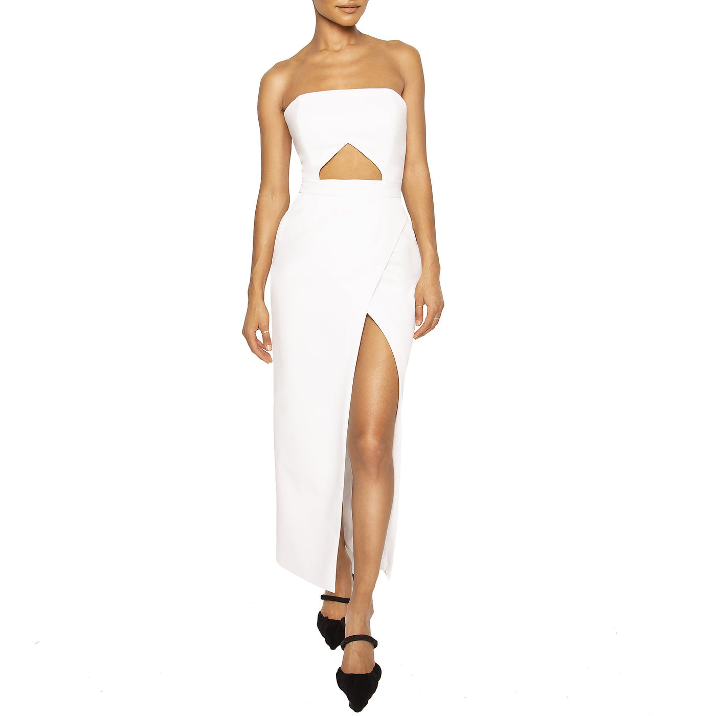 IMAN | Strapless Ankle Length Dress (White or Black)