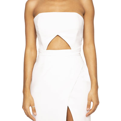 IMAN | Strapless Ankle Length Dress (White or Black)