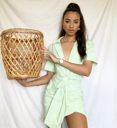 June Natural Rattan Basket