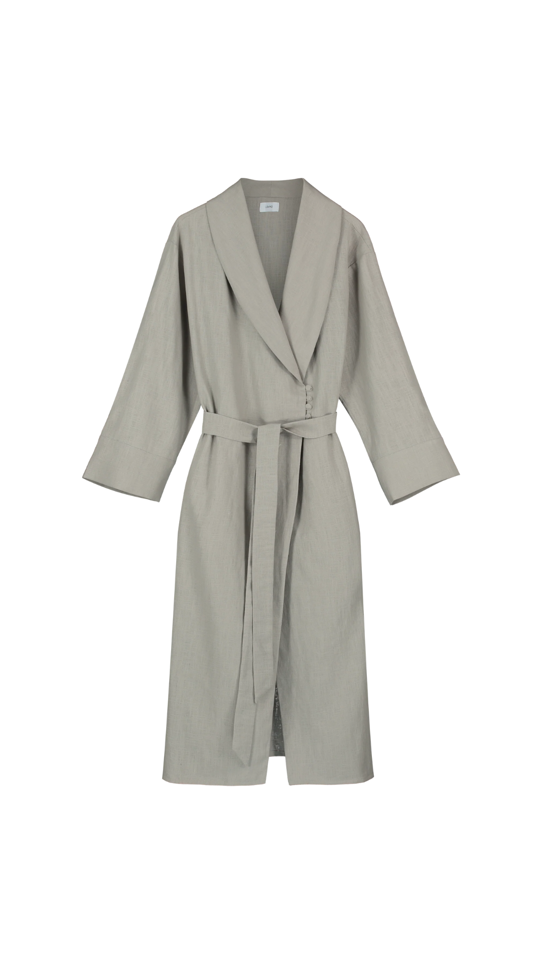 Grace Linen Robe - Grey