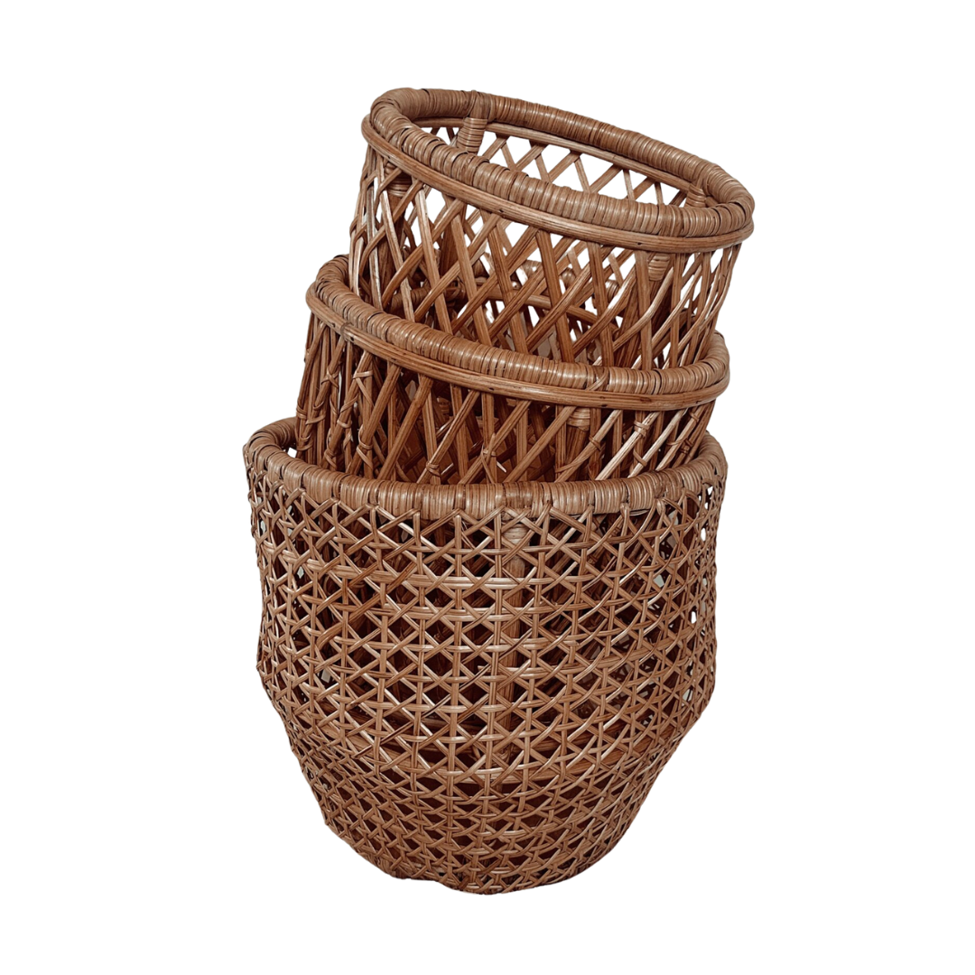 June Natural Rattan Basket