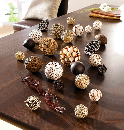 Rattan Decorative Balls 25pc