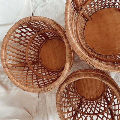 June Natural Rattan Basket