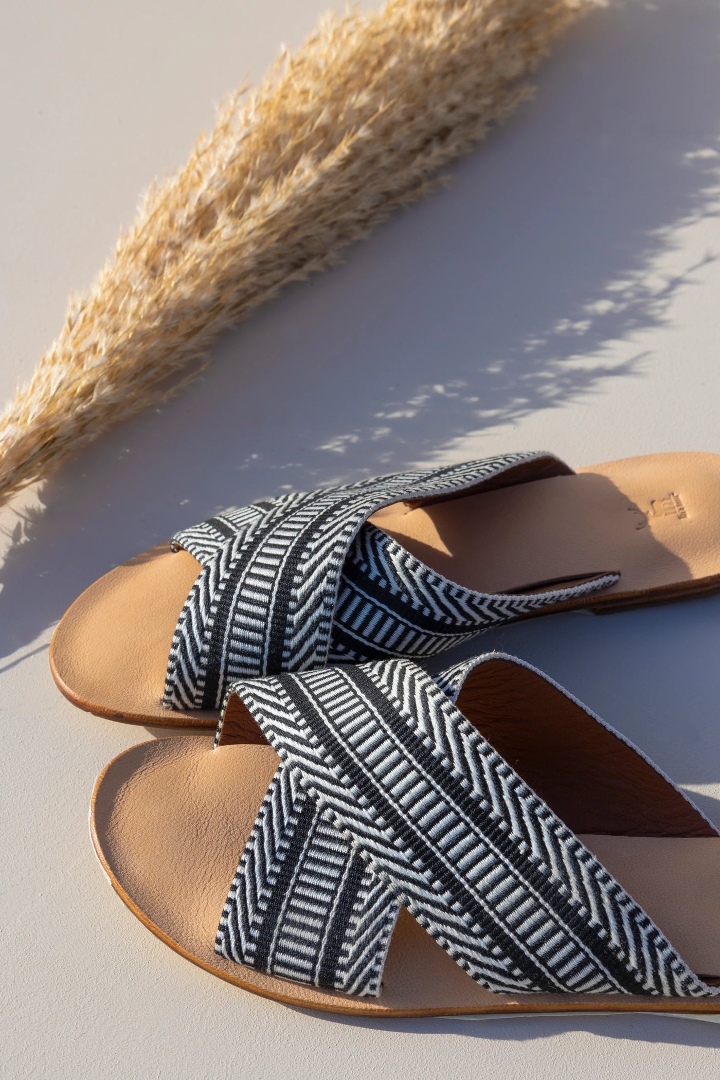 Woven Sandals (B&W)